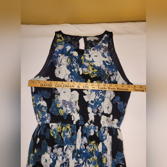 World Market Floral Boho Bohemian Lace High Neck Modest Maxi Dress sz L/XL - Picture 8 of 10